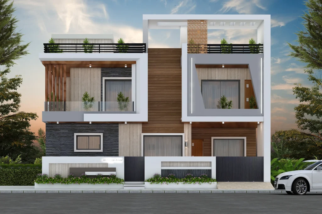 Modern Elevation Design Ideas for a 45x45 House