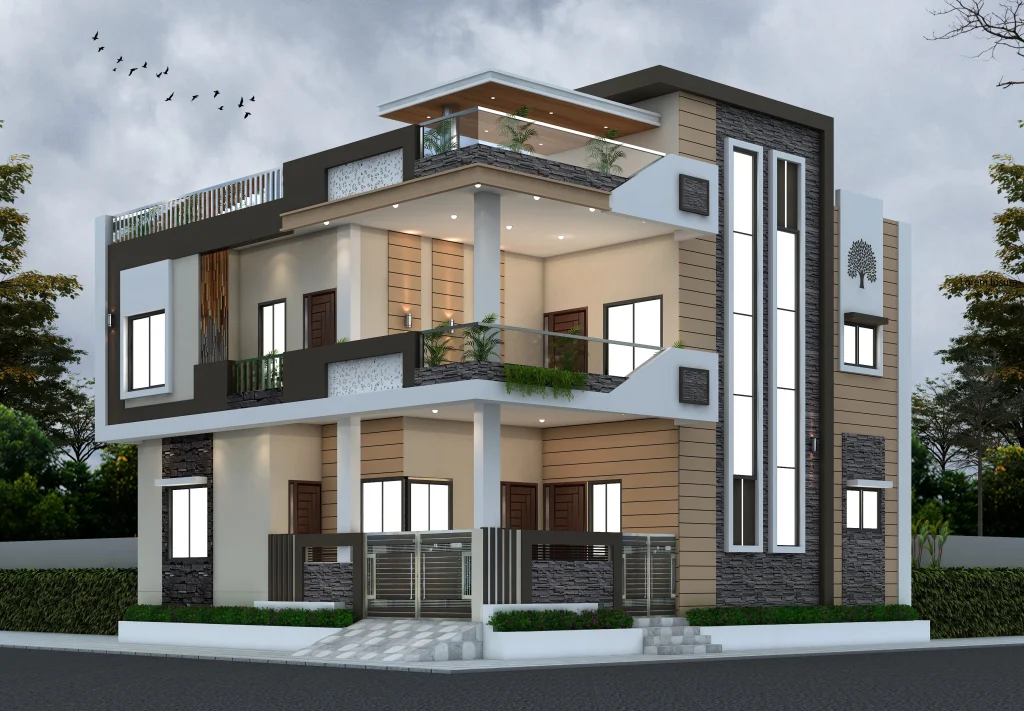 Modern 35x40 House Elevation Design