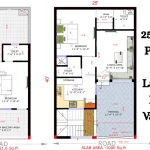 25x40 House Plan: 2BHK & 3BHK Layout with Parking + Vastu Guide