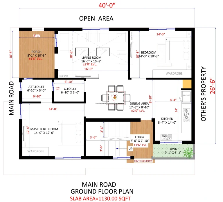 40x30 House Plans 2BHK & 3BHK Layouts with Modern Elevation