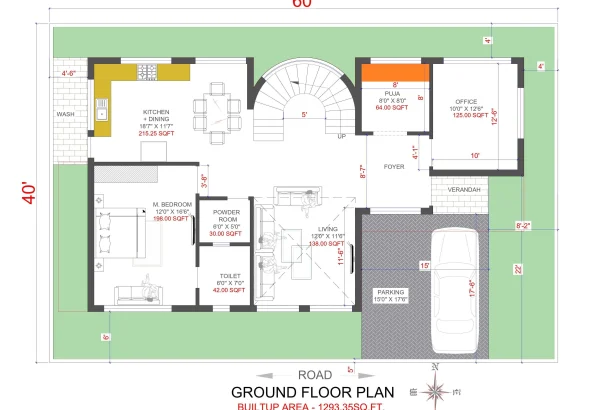 60x40 House Plan 3D Stunning Luxury Home Layout and Modern Elevation Ideas