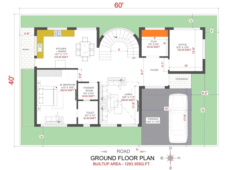 60x40 House Plan 3D Stunning Luxury Home Layout and Modern Elevation Ideas